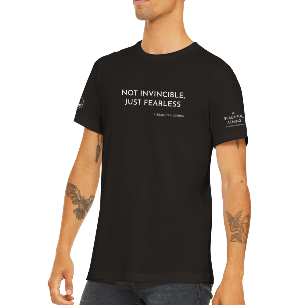 Men's/Unisex Just Fearless T-Shirt - Black, Bold