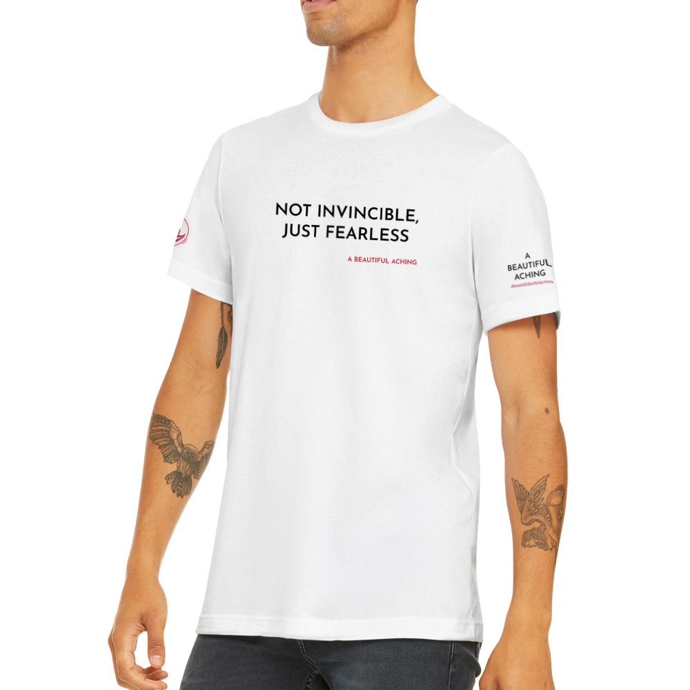 Men's/Unisex Just Fearless T-Shirt - White, Bold