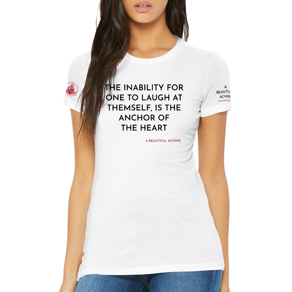 Women's Heart Anchor T-Shirt - White, Bold